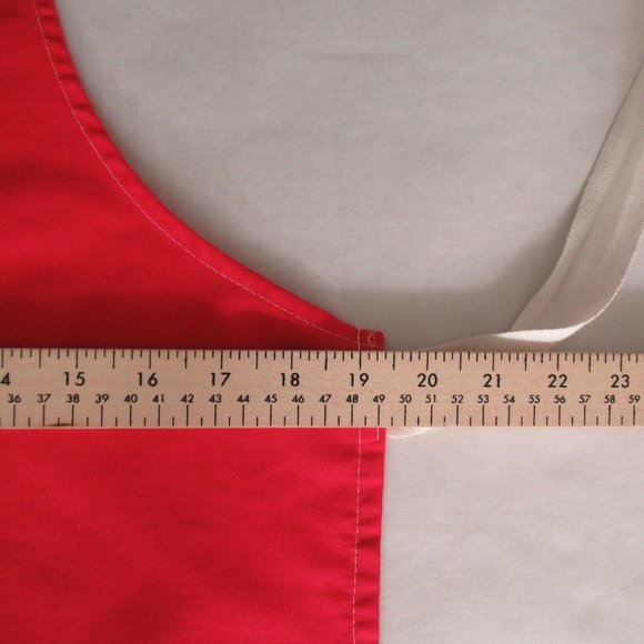 EAT AT YOUR OWN RISK Bib Apron Size S/M Made in the USA RED by Now Designs - Picture 8 of 11